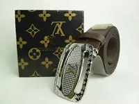 ceinture louis vuitton  ovale rectangulaire 2011 nouveau-brun